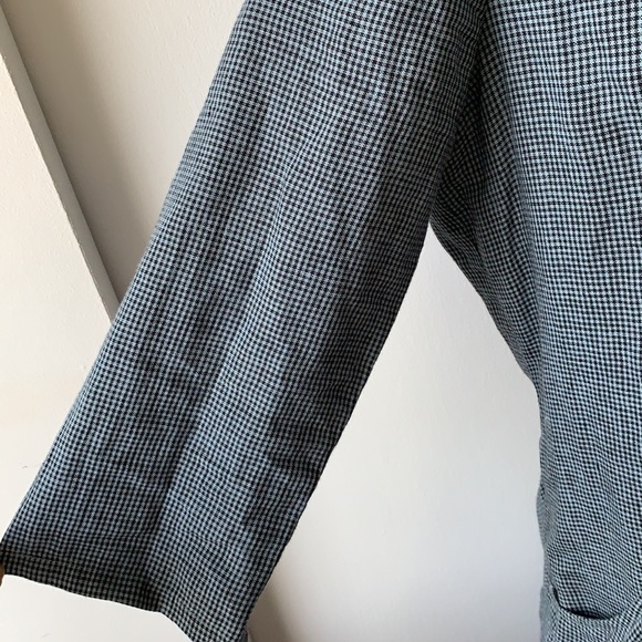 Olars Ulla Sweden Check Linen Button Down Dress/Tunic M - Picture 5 of 12